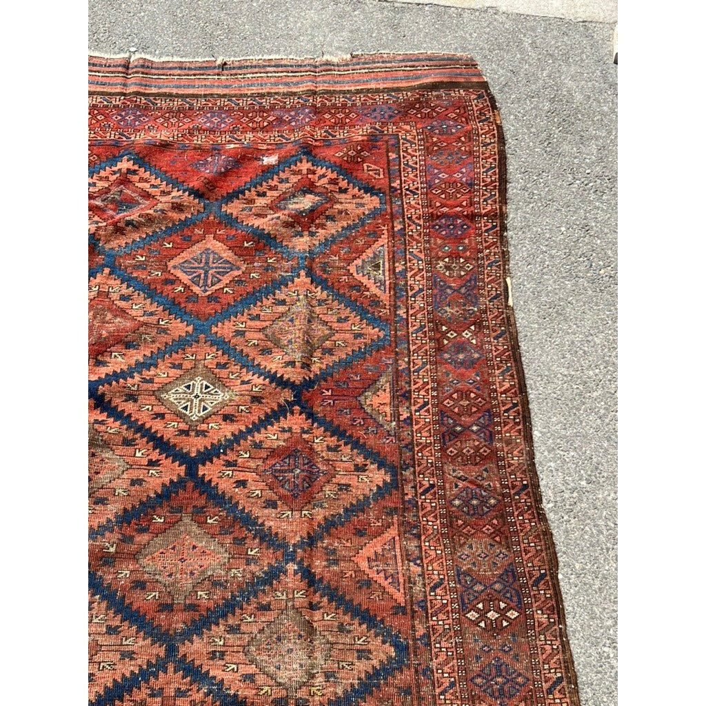 Antique Afghan Baluch Rug c. Mid 19th Century 5’4 x 8’8