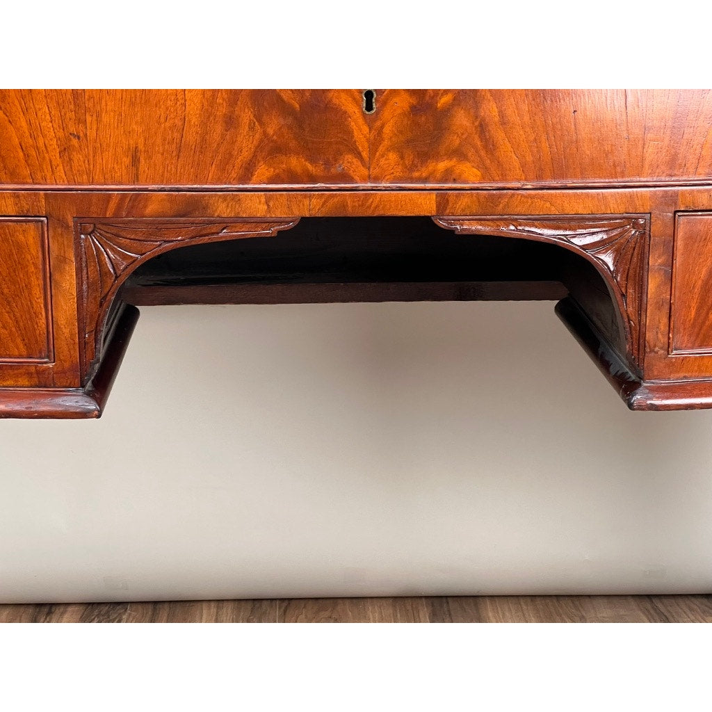 Antique George IV Chippendale Flame Mahogany Buffet c. Mid 19th Century