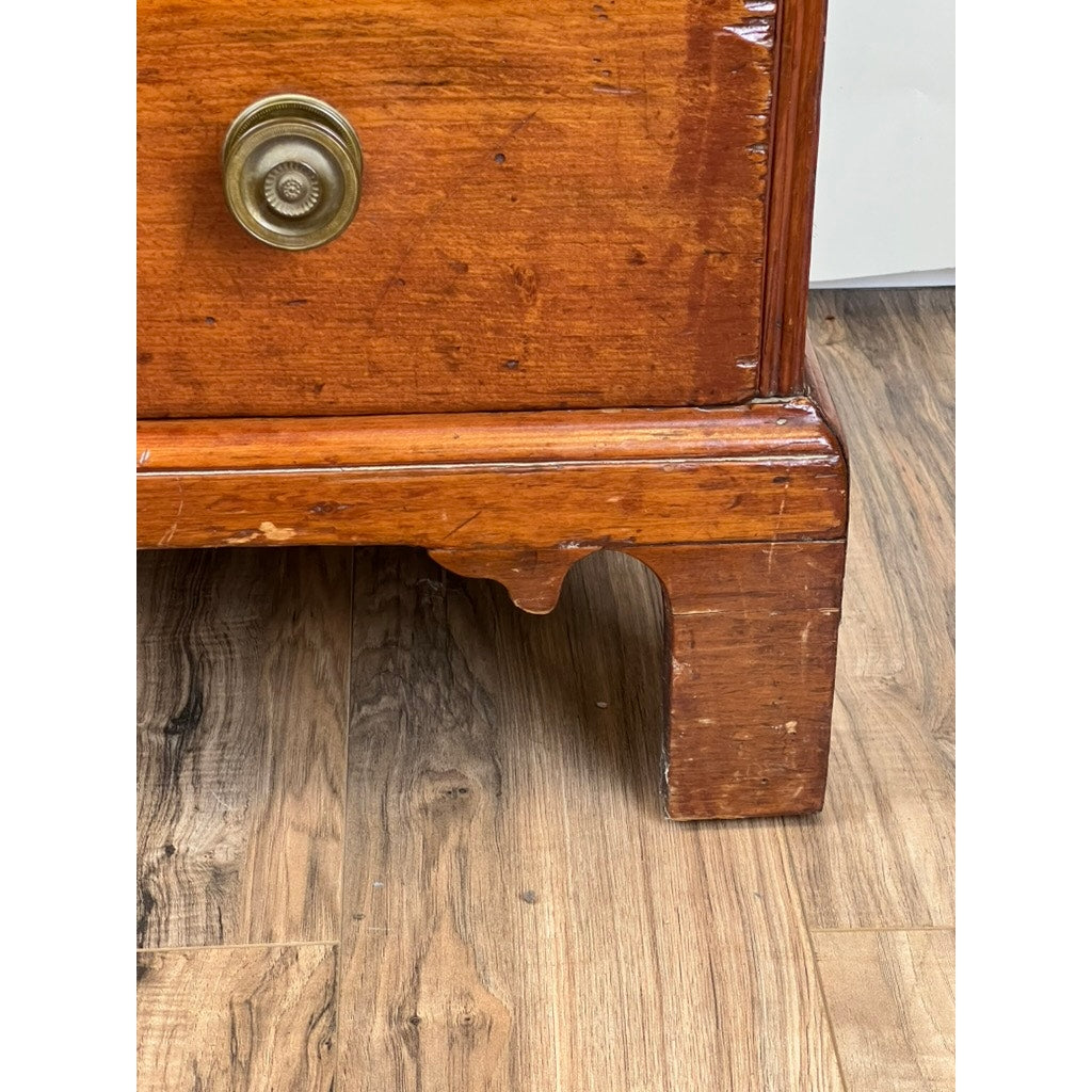 Antique Pine Chippendale Two Drawer Blanket Chest c. Late 18th Century