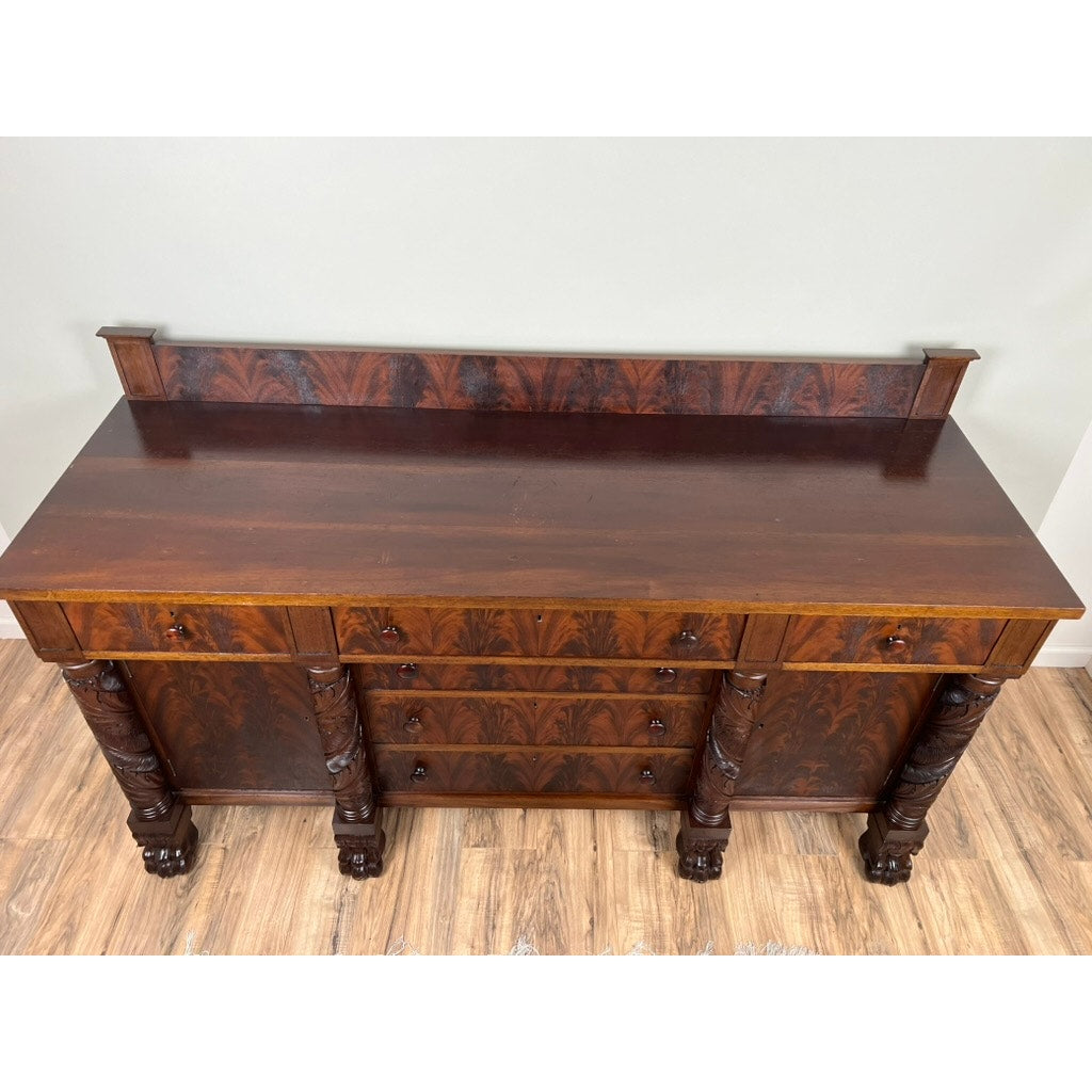 Antique American Empire Style Mahogany Sideboard Purportedly From J.D. Rockefeller’s Cleveland Mansion