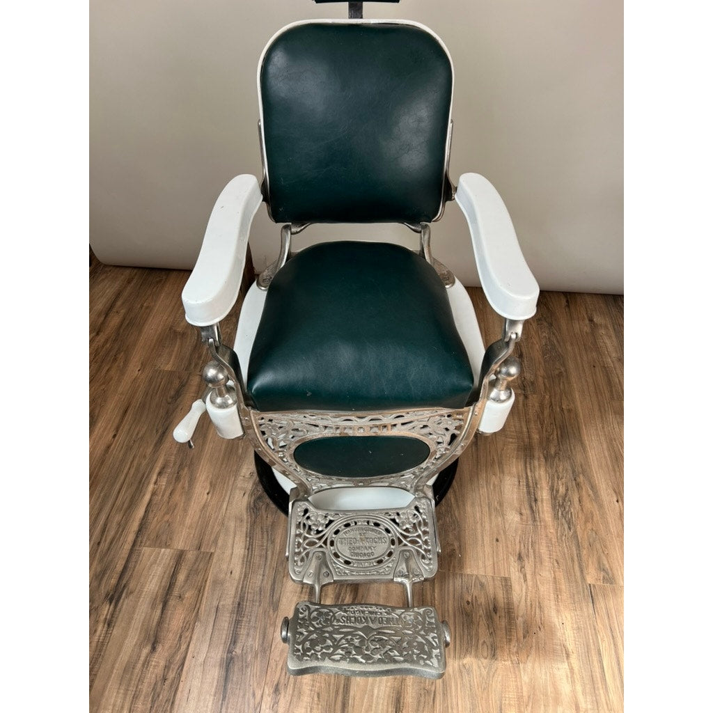 Antique Porcelain Theo A Kochs, Chicago Barber Chair c. 1920