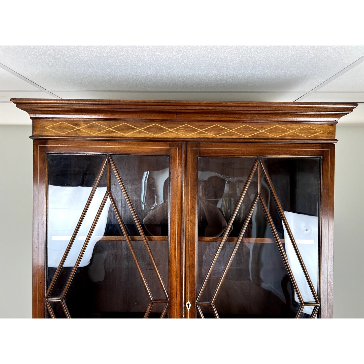 Antique George IV Mahogany Stepback Bookcase c. 1830