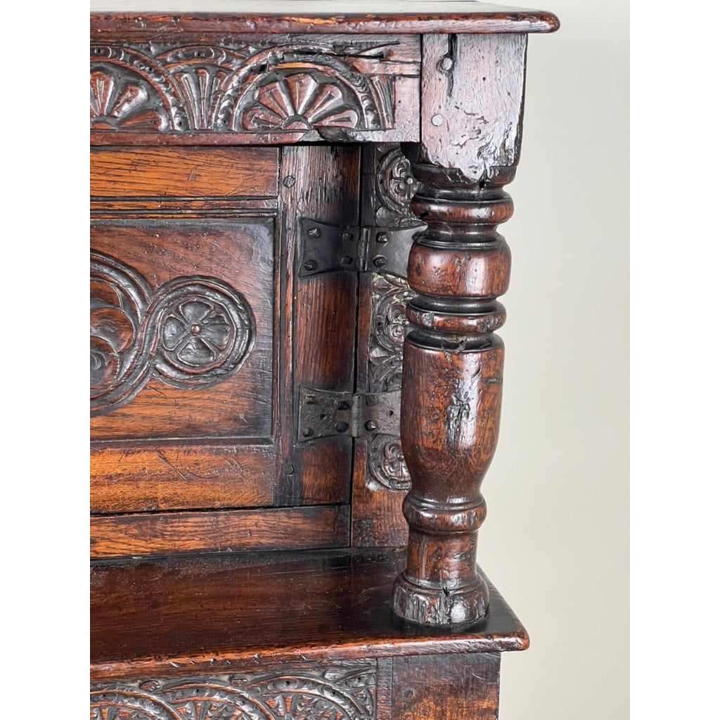 Antique Elizabethan Tudor Oak Court Cupboard c. Late 16th Century