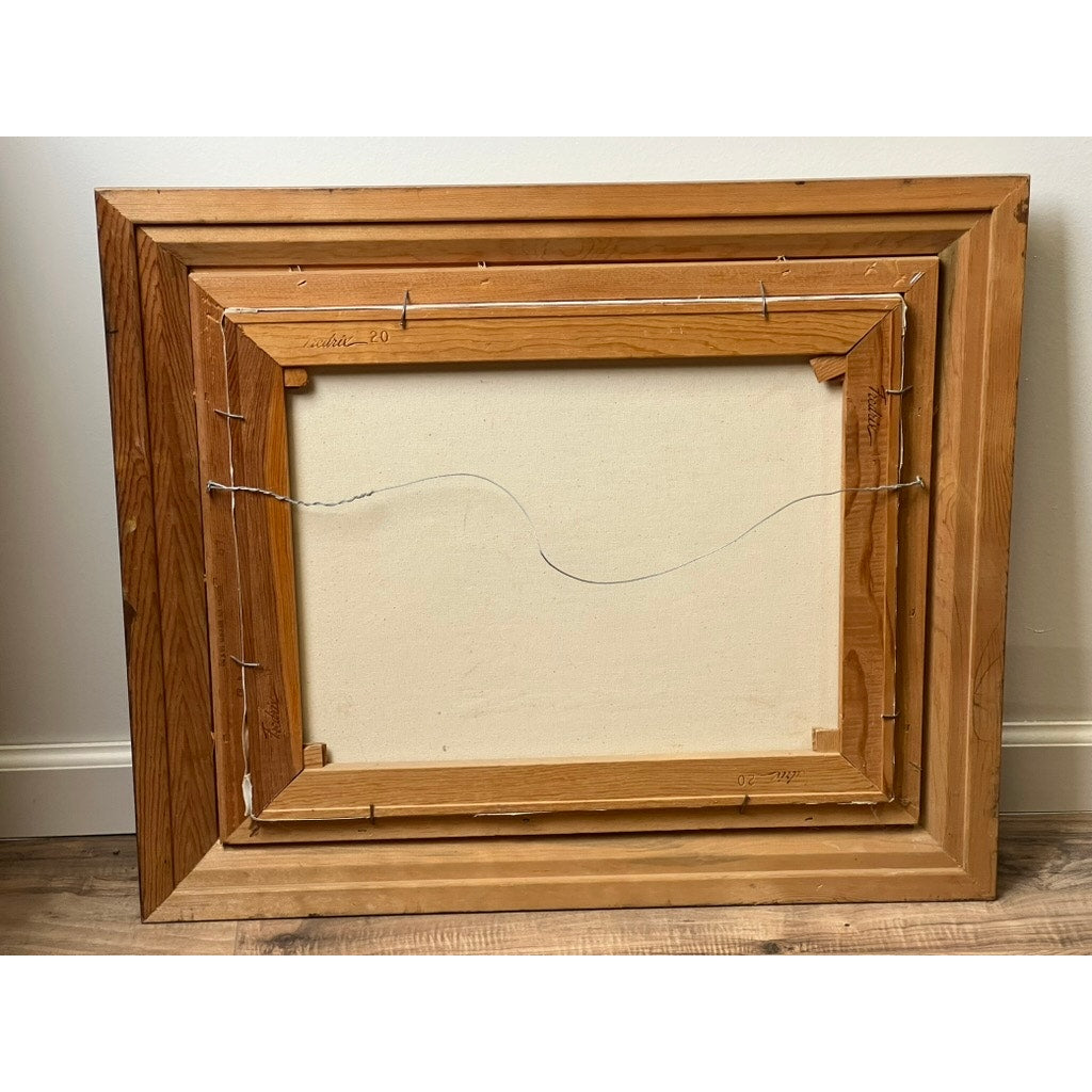 Oil on Canvas Painting “Country House in Deerfield” by Joseph Baker