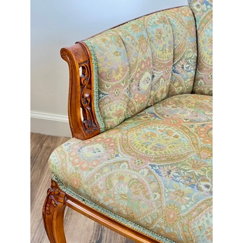 Vintage Pair Hollywood Regency Style Angel Wing Back Chairs