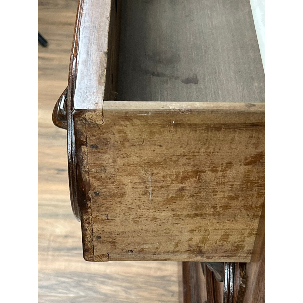 Antique Victorian Walnut Three Drawer Bachelor’s Chest c. 1880