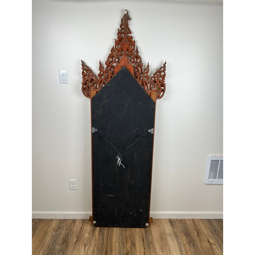 Antique Giltwood Burmese Shrine Mirror c. 19th Century