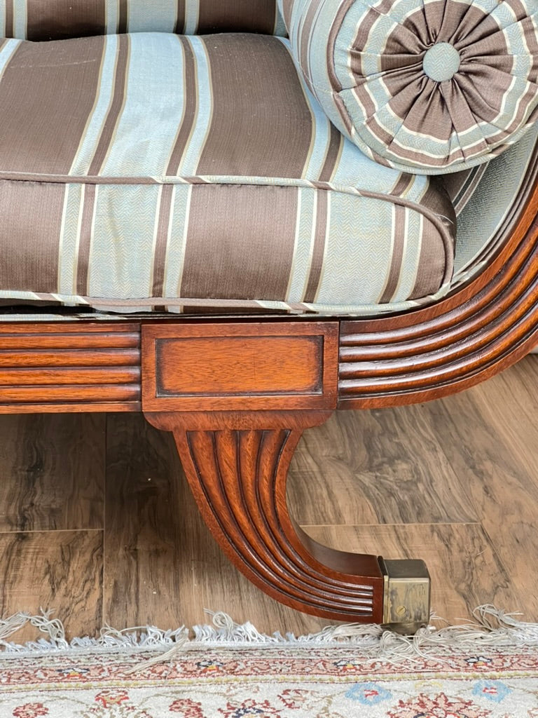 Vintage David Salmon Furnishers Mahogany Regency Style Sofa