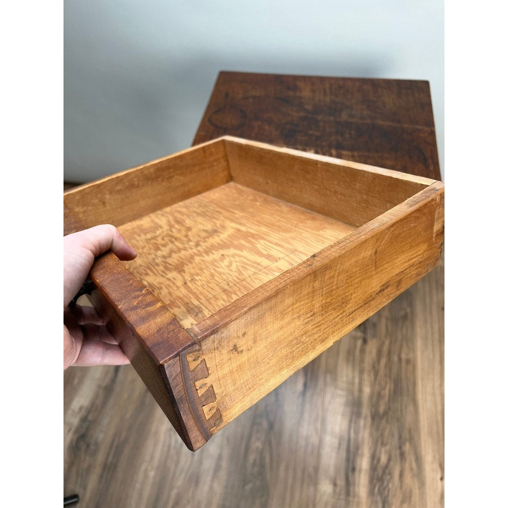 Antique Sheraton One Drawer Tiger Maple Stand c. Mid 19th C.