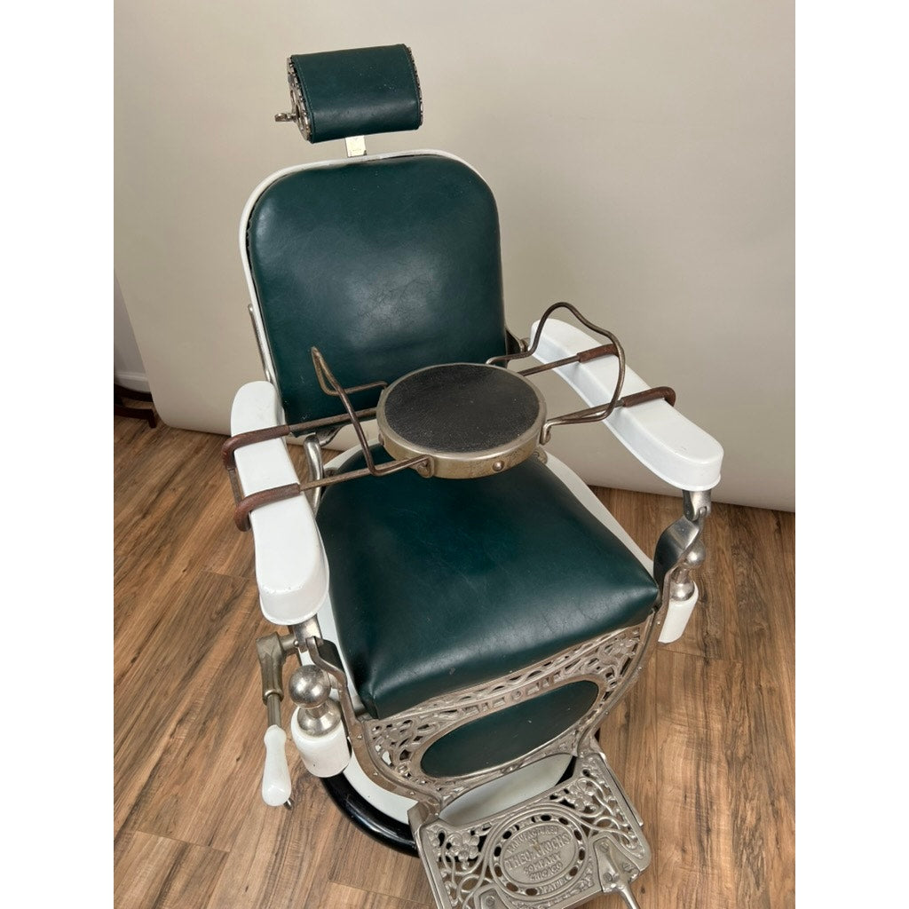 Antique Porcelain Theo A Kochs, Chicago Barber Chair c. 1920