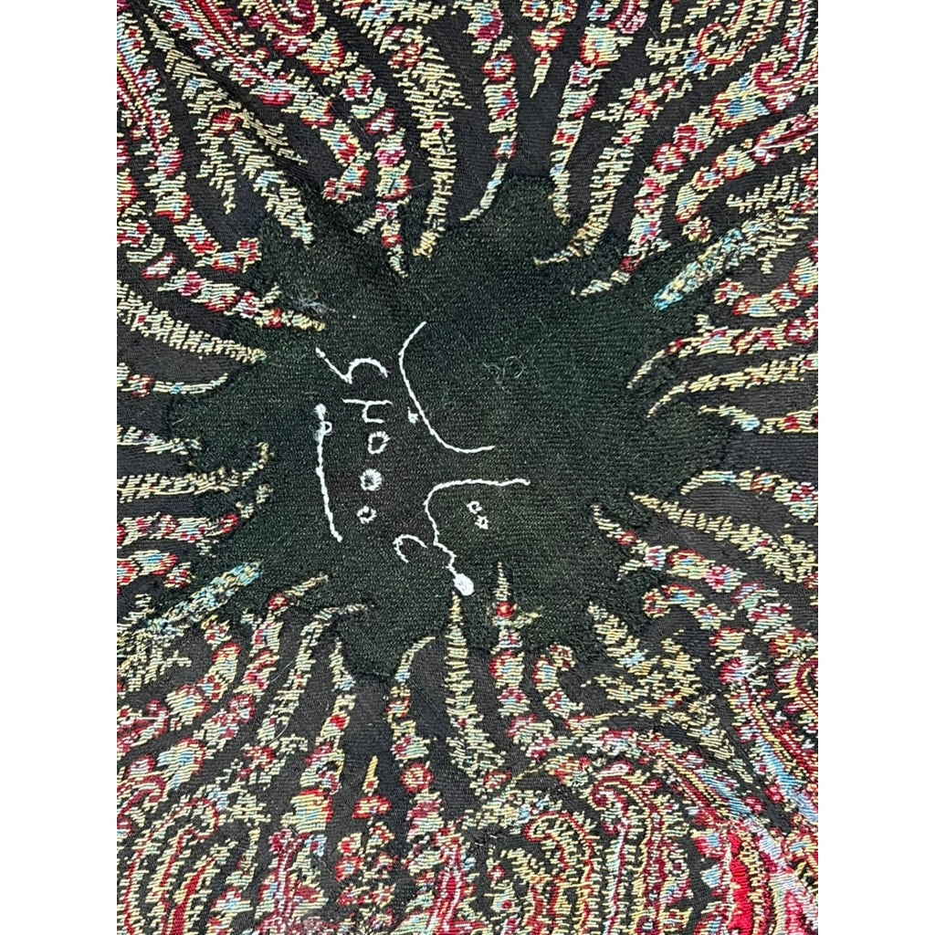 Signed Antique Kashmiri Kani Starburst Shawl | Radiating Medallion | India c. 1870–1890