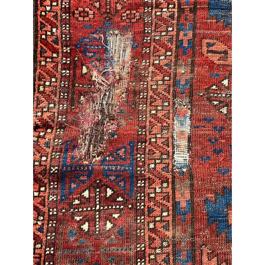 Antique Afghan Baluch Rug c. Mid 19th Century 5’4 x 8’8