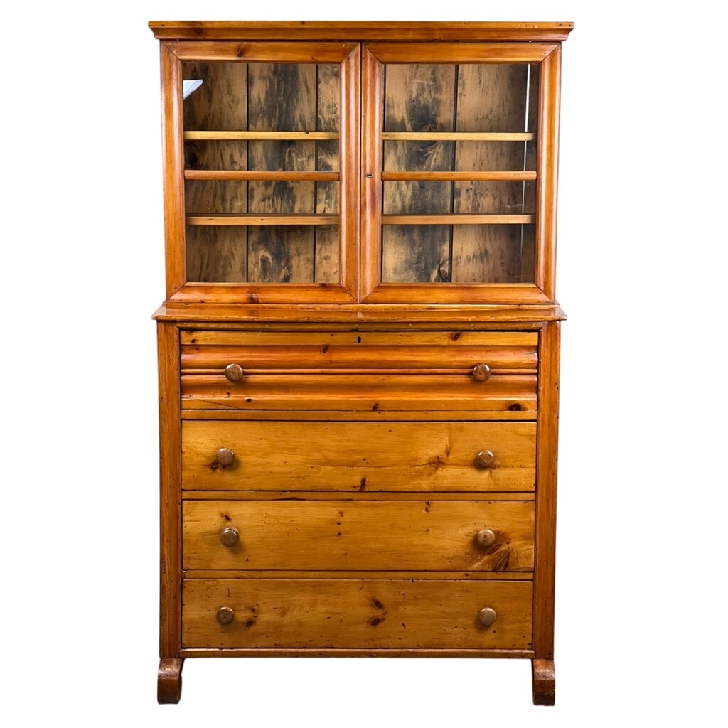 Antique Country Pine Butlers Secretary c. 1850