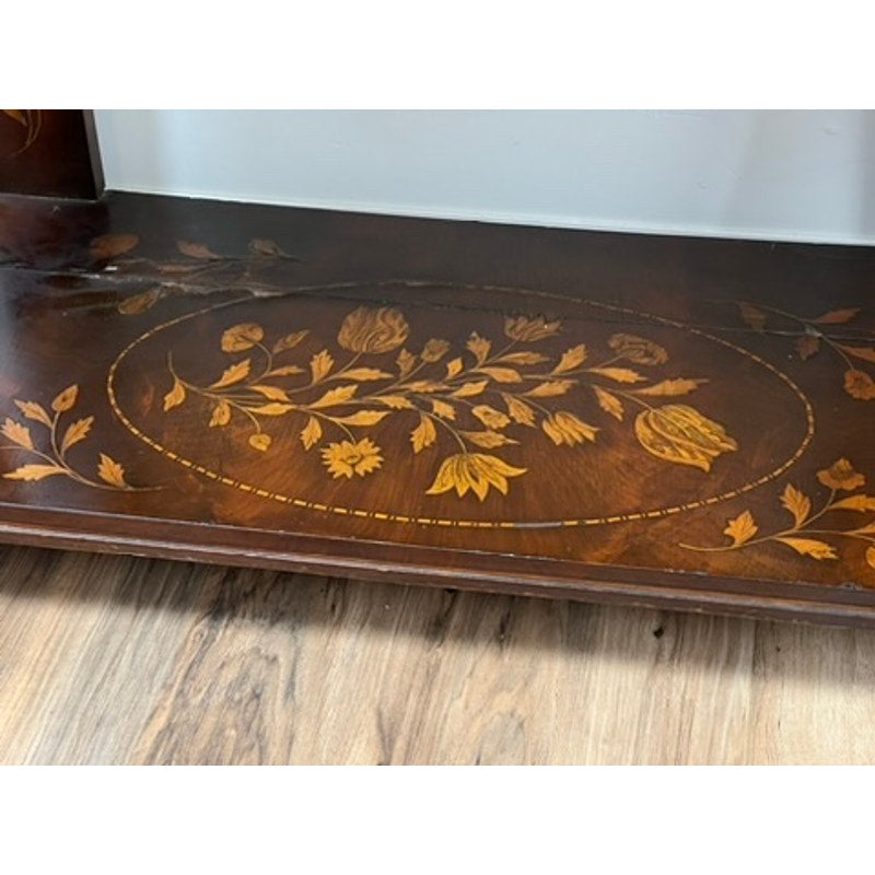 Antique 19th Century Dutch Floral Marquetry Console Pier Table