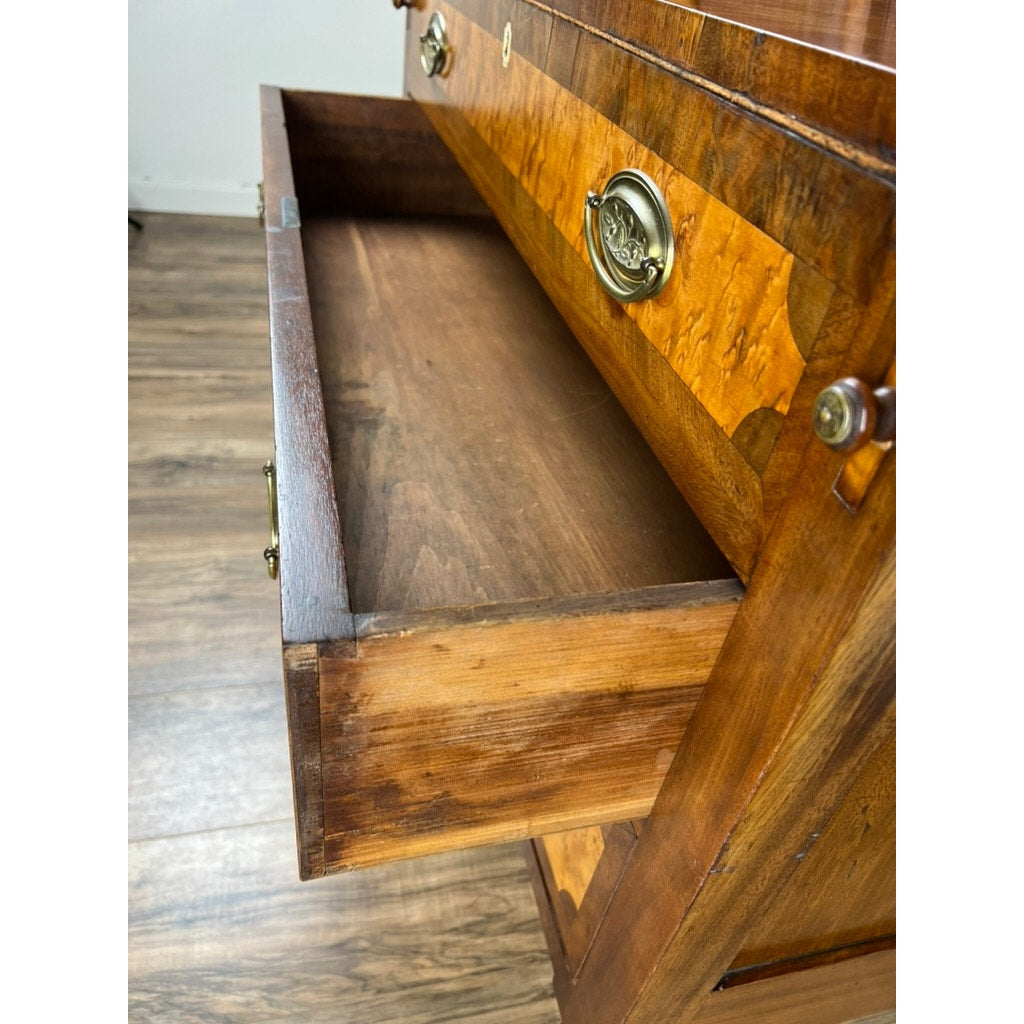 Antique Federal Period Tambour Secretary in Mahogany and Birdseye Maple c. 1800