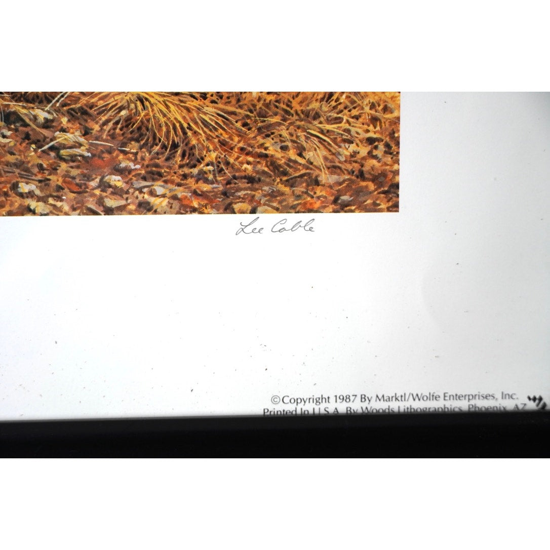 Limited Edition Print “Curious Trio” for Ruger North American by Frank Cable Signed and Numbered 186/950