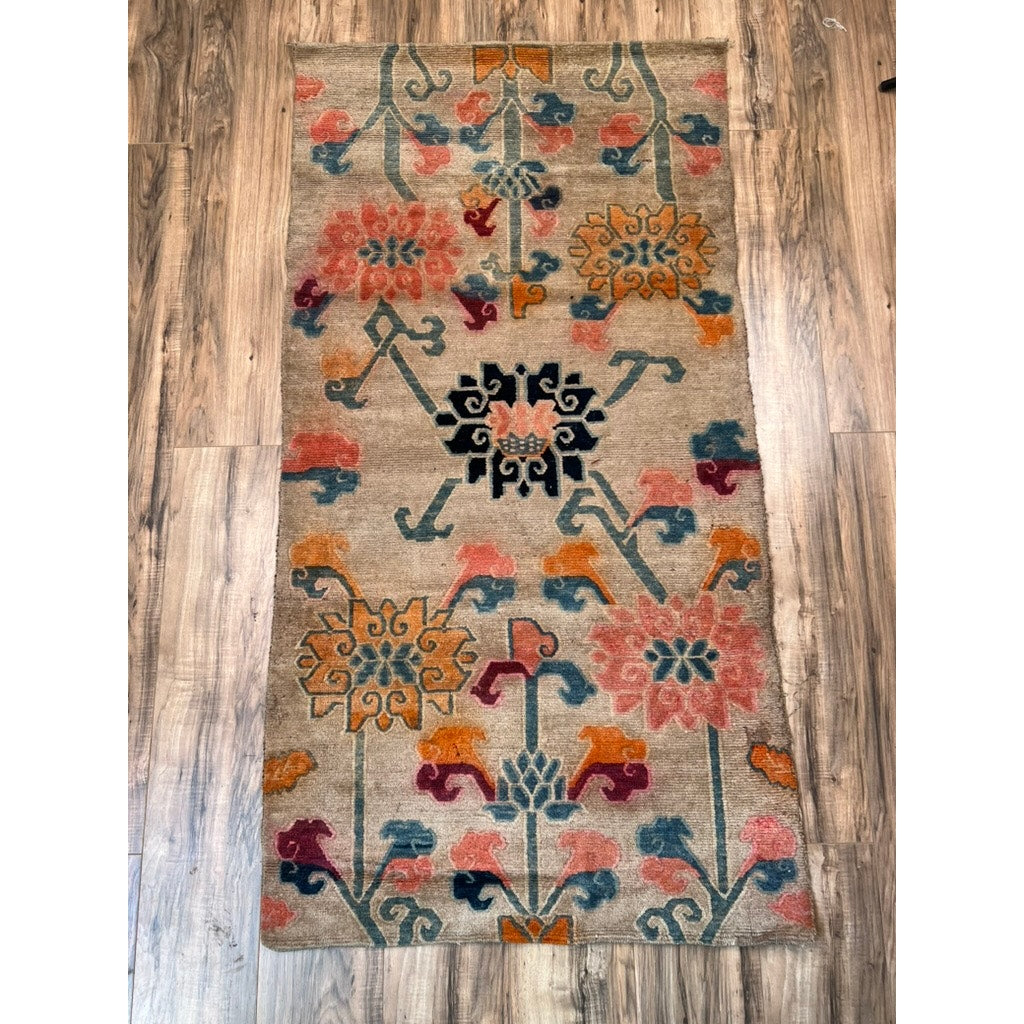 Antique Tibetan Khaden Rug, c. Early 20th Century – 2’10” x 5’4”