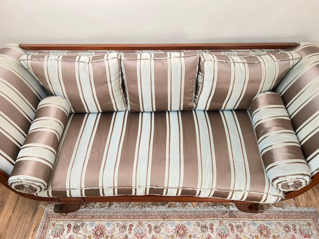 Vintage David Salmon Furnishers Mahogany Regency Style Sofa