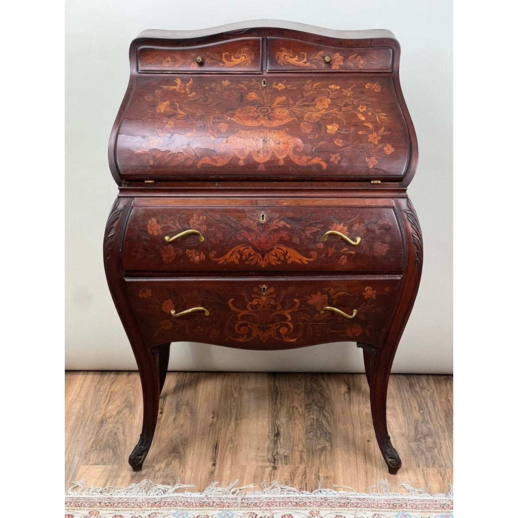 Antique Late 19th Century Dutch Marquetry Ladies Writing Desk