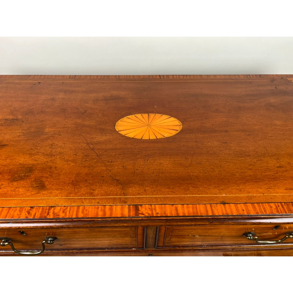 Antique George III Mahogany Edge Banded Two Over Three Chest of Drawers c. 1800