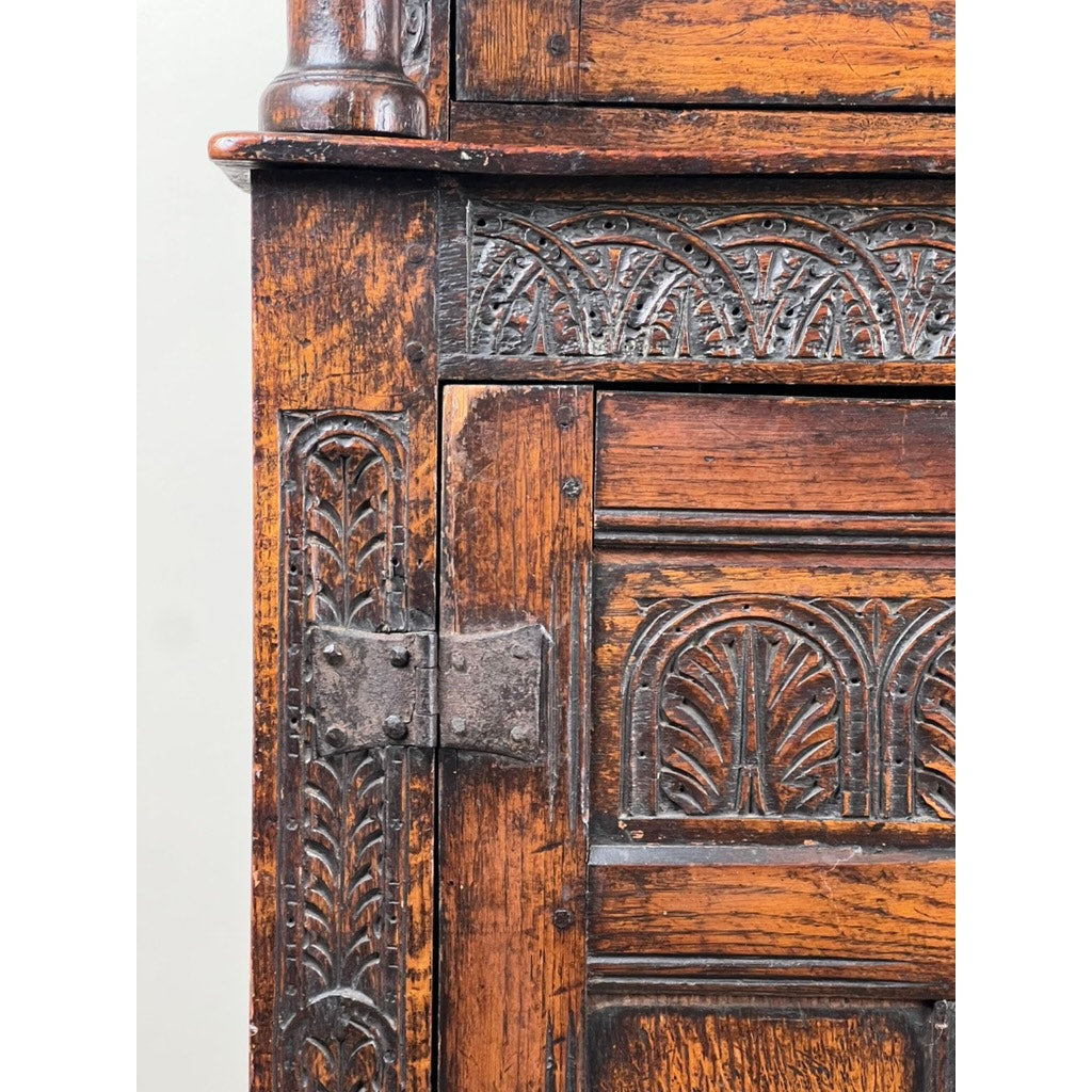Antique Elizabethan Tudor Oak Court Cupboard c. Late 16th Century