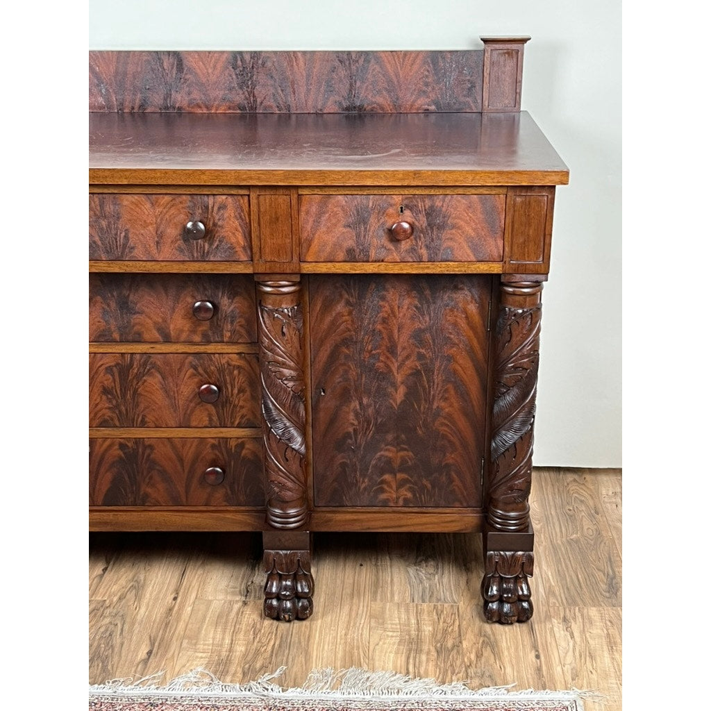 Antique American Empire Style Mahogany Sideboard Purportedly From J.D. Rockefeller’s Cleveland Mansion