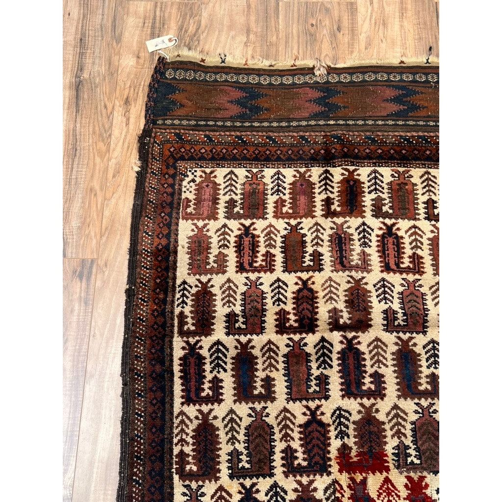 Antique Afghan Baluch Rug c. Late 19th Century 2’10 x 4’8
