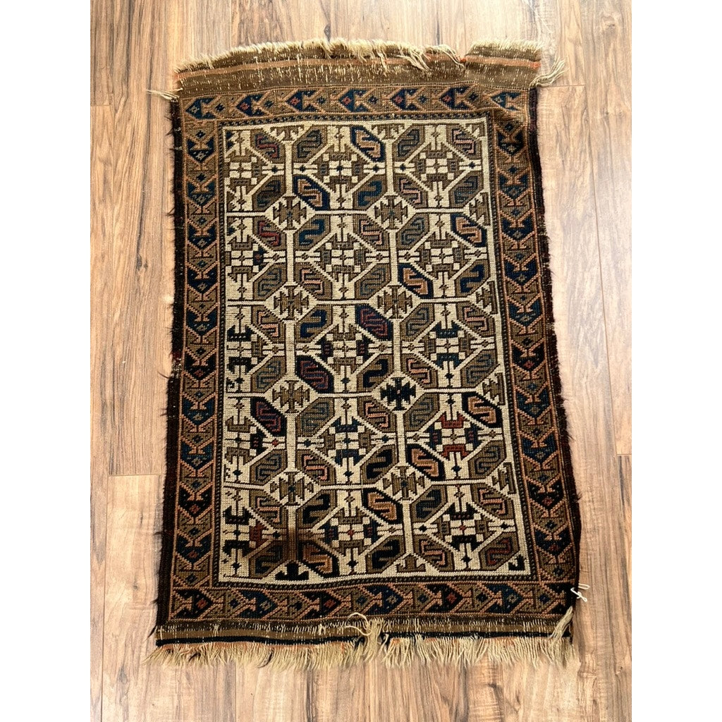 Antique Baluch Balisht Rug c. Mid 19th Century 2 x 3
