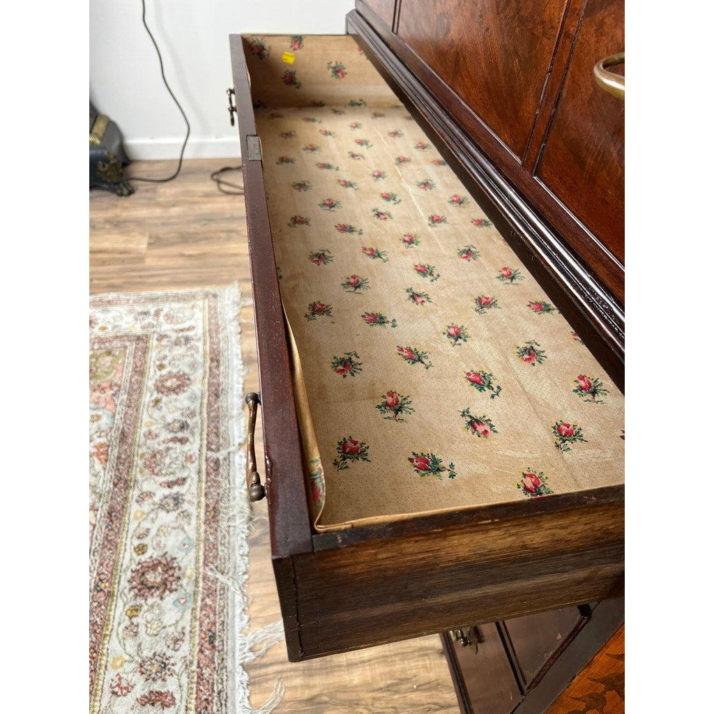 Antique George III Mahogany Wardrobe and Butlers Secretary c. Late 18th Century