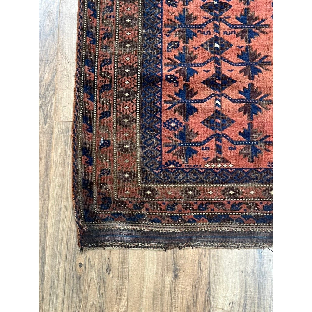 Antique Afghan Baluch Rug c. Late 19th Century 3’7 x 5’4