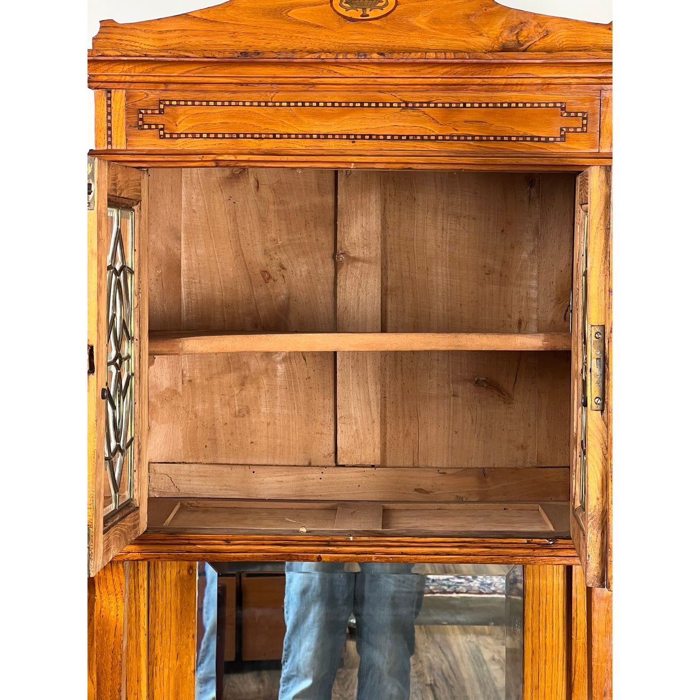 Antique Portuguese Eucalyptus Marble Top Buffet Server  Signed S.F. Lisboa c. Late 1800s