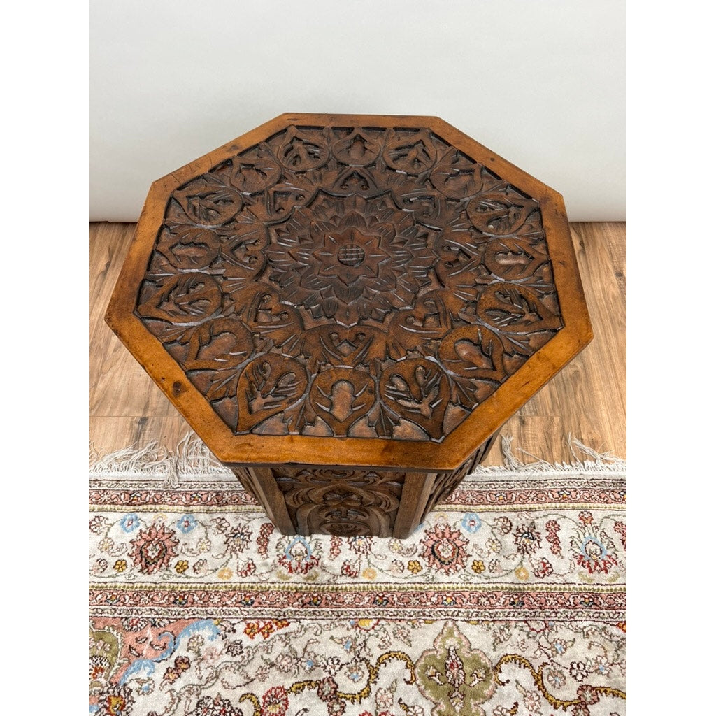 Vintage Asian Carved Pier 1 End Table