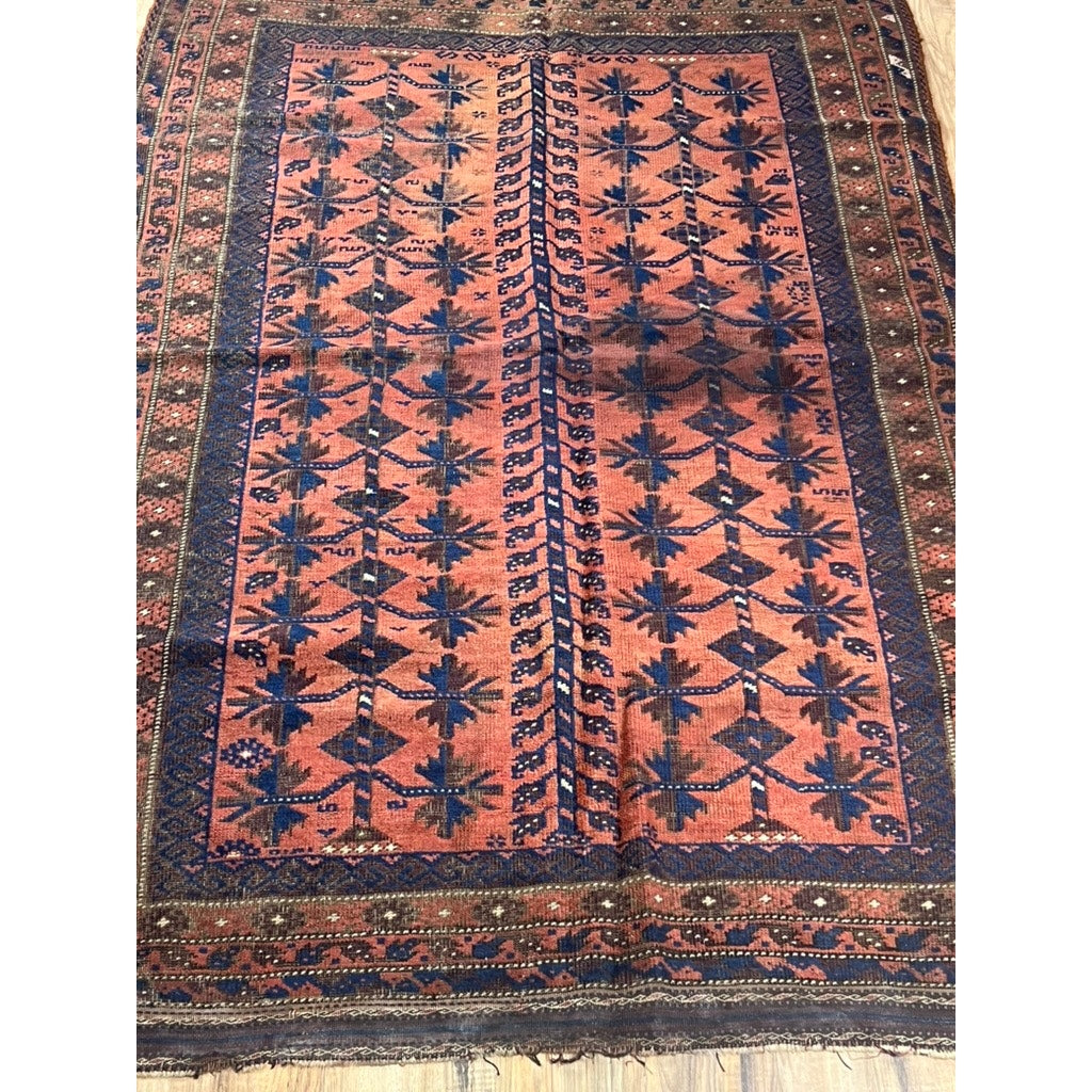 Antique Afghan Baluch Rug c. Late 19th Century 3’7 x 5’4