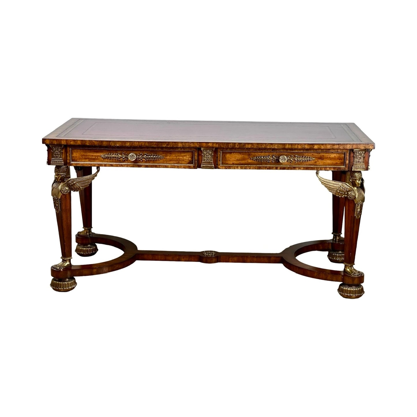 Vintage French Empire Style Partners Desk by Maitland Smith