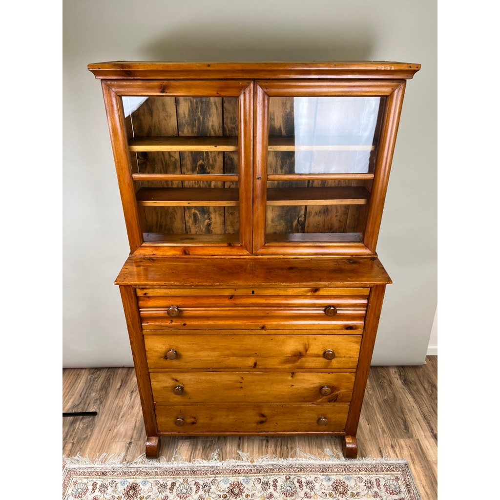 Antique Country Pine Butlers Secretary c. 1850
