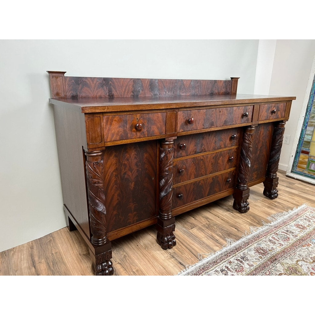Antique American Empire Style Mahogany Sideboard Purportedly From J.D. Rockefeller’s Cleveland Mansion
