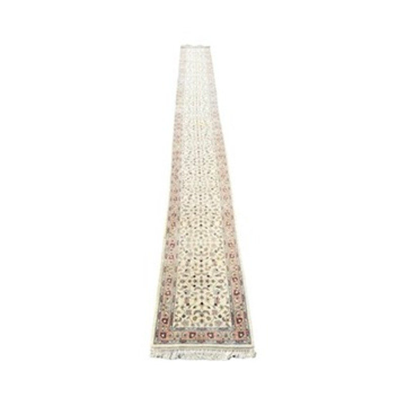 Vintage Nain Style Runner Rug with Ivory Field – c. Late 20th Century, 2’6 x 23’9