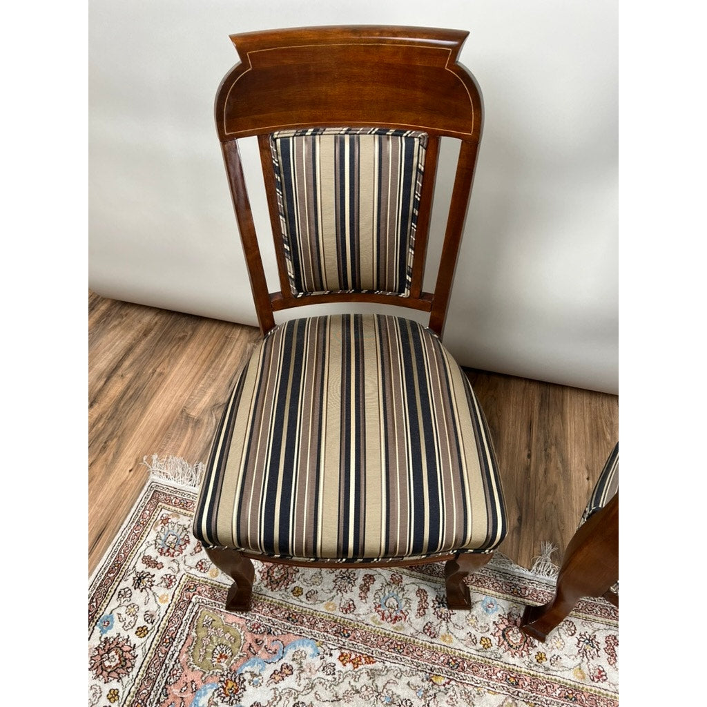 Vintage Mahogany Edwardian Style Lions Head His and Hers Parlor Chairs