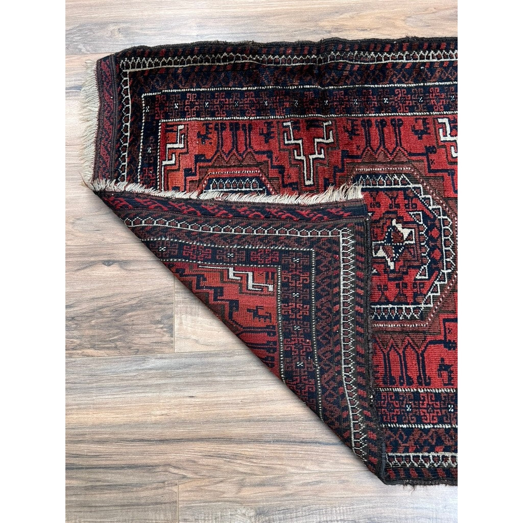 Antique Northeast Persian Baluch Rug c. Late 19th Century 2’8 x 4’8