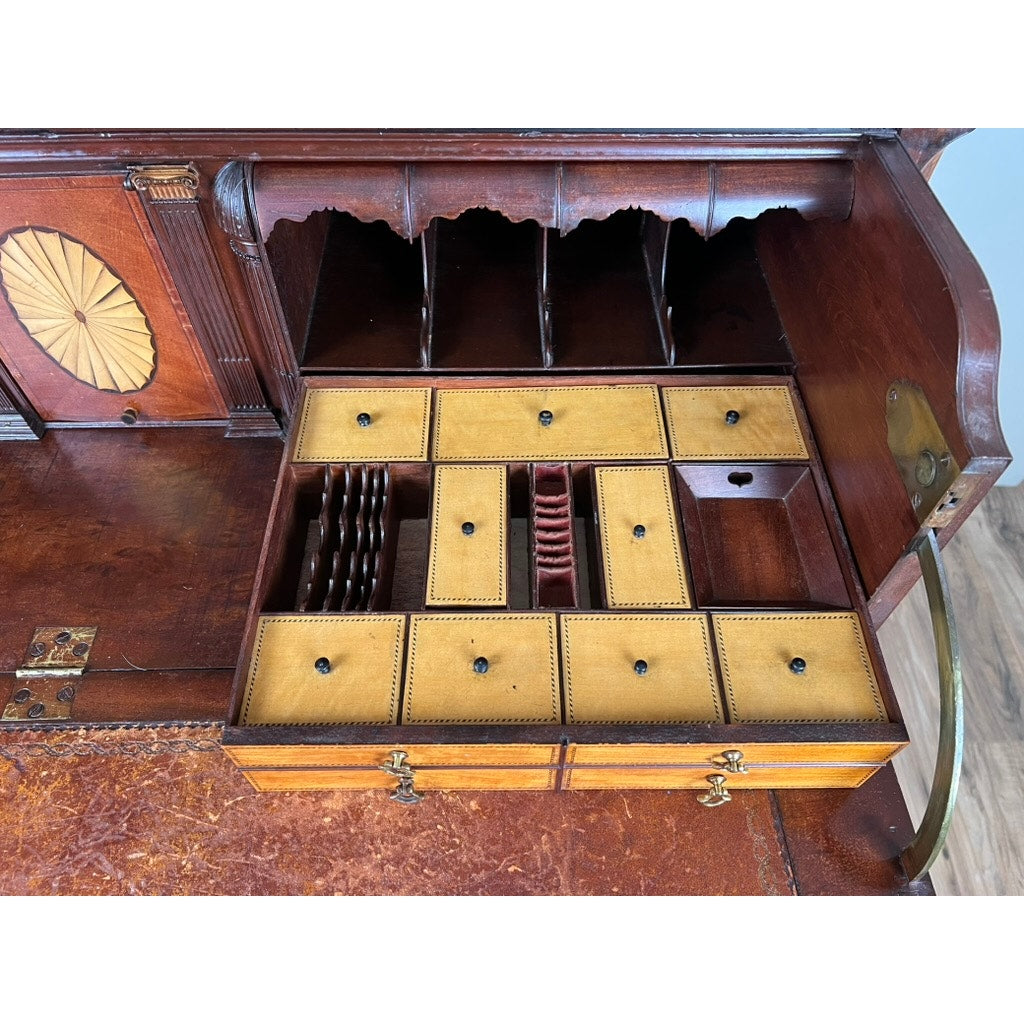 Antique George III Mahogany Wardrobe and Butlers Secretary c. Late 18th Century