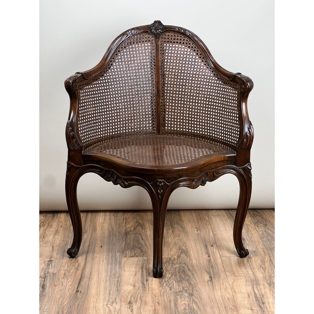 Antique French Napoleon III Desk Chair (Fauteuil de Bureau) c. Late 19th Century