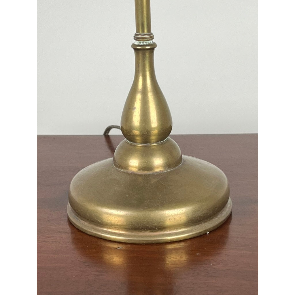 Antique Bankers Green Shade Emeralite Style Desk Lamp c. Early 20th Century