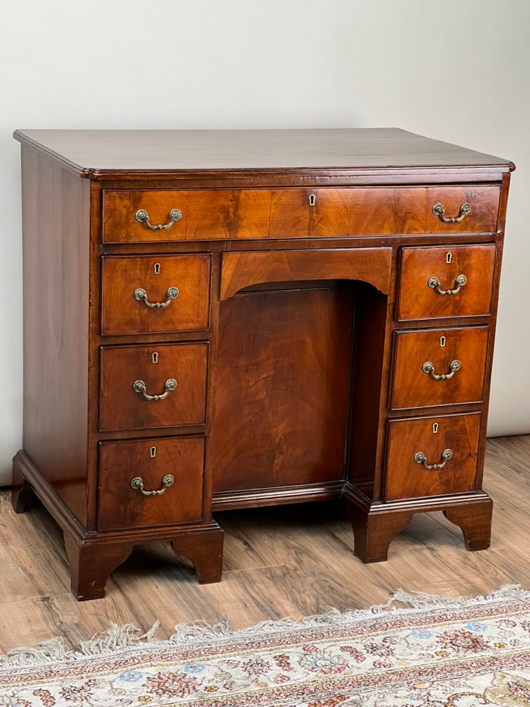 Antique English Regency Mahogany Kneehole Desk c. 1820