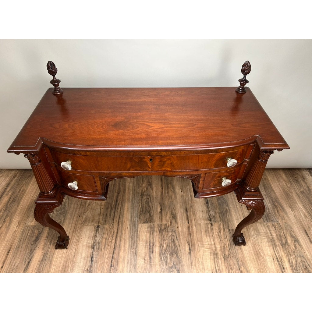 Antique George IV Chippendale Flame Mahogany Buffet c. Mid 19th Century