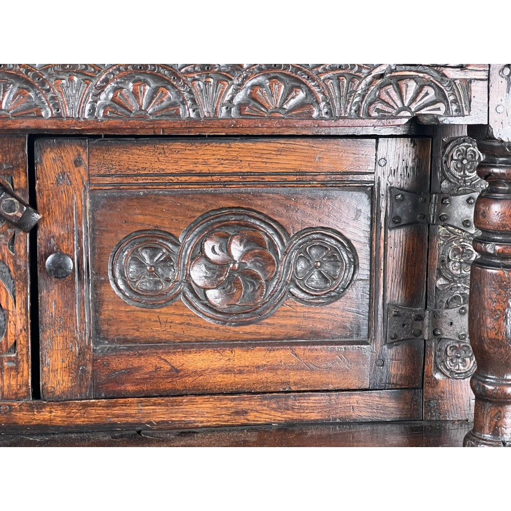 Antique Elizabethan Tudor Oak Court Cupboard c. Late 16th Century