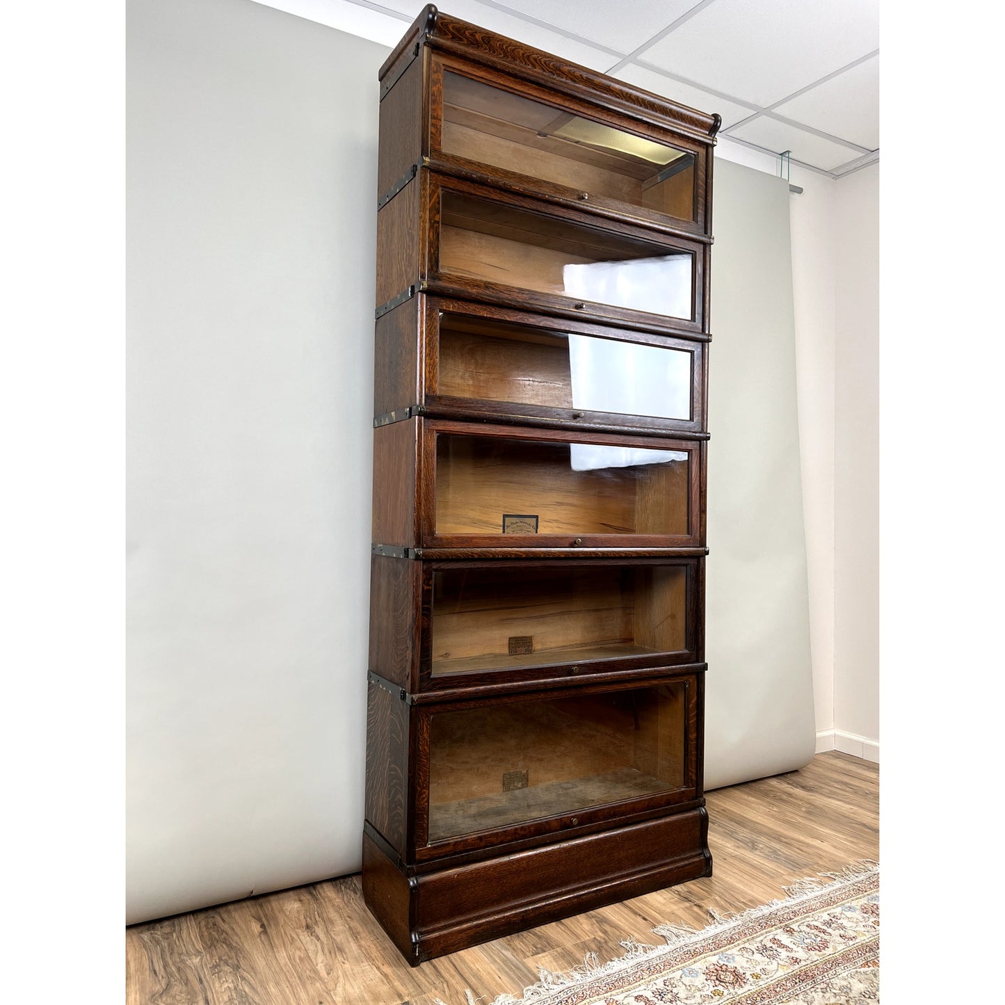 Antique Oak Globe-Wernicke Six Stack Barrister Bookcase Grade 299 Size D