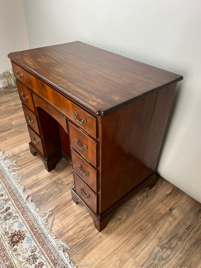 Antique English Regency Mahogany Kneehole Desk c. 1820