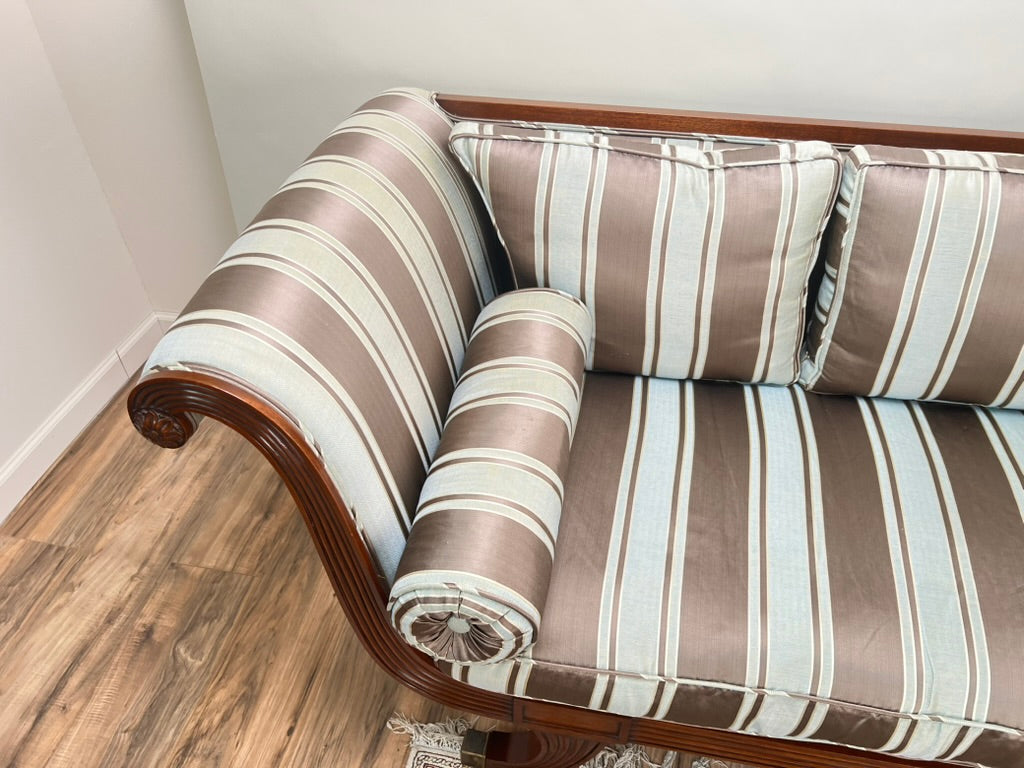 Vintage David Salmon Furnishers Mahogany Regency Style Sofa