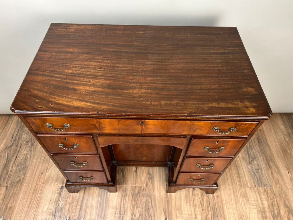 Antique English Regency Mahogany Kneehole Desk c. 1820