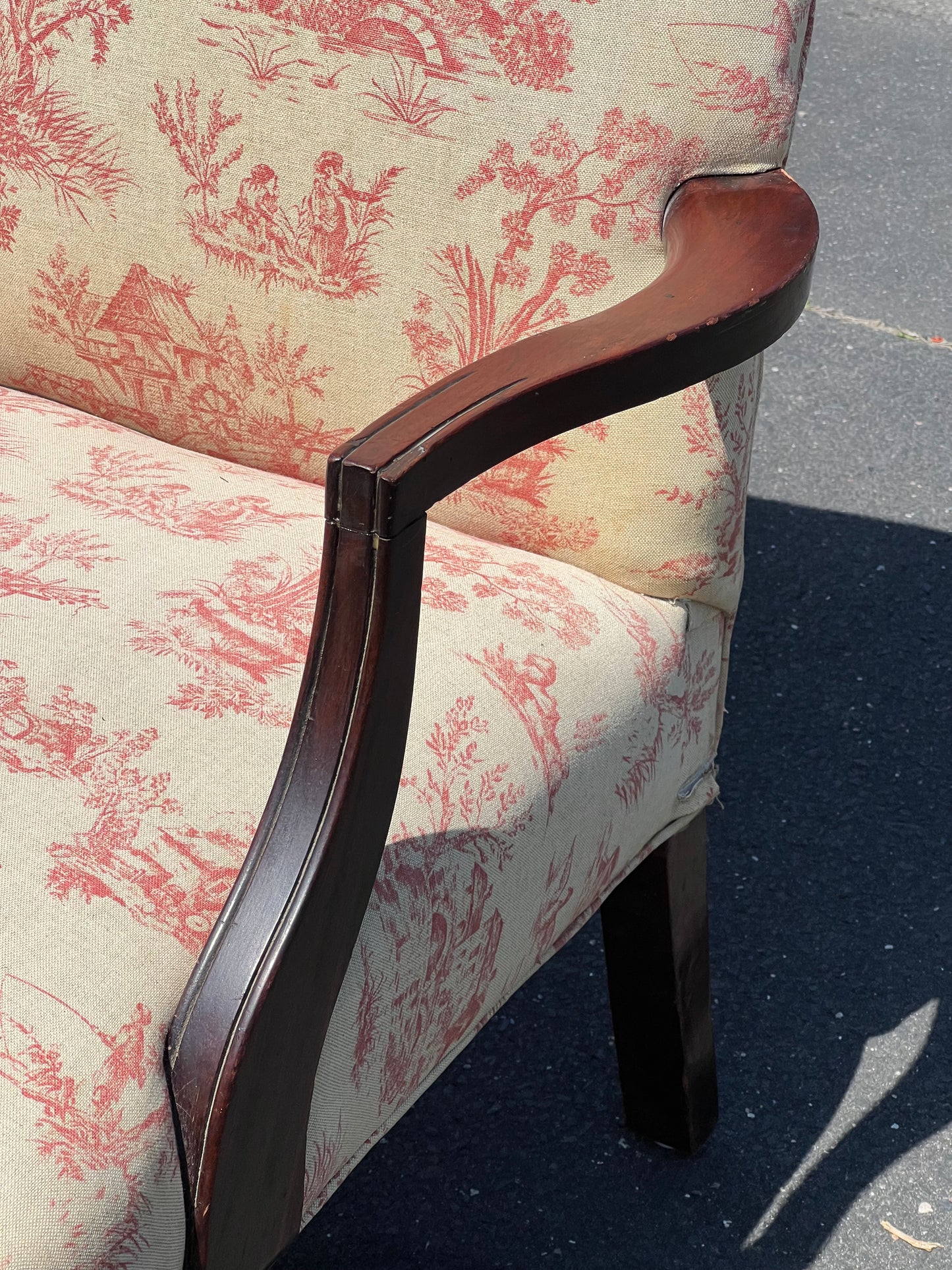 Antique 19th Century Chippendale Martha Washington Lolling Chair